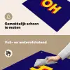 Blauw - Geel - OH - Schaduw Inductie beschemer met haakjes klein -ky-schoon-nl