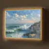 Zee - Golven - Rotsen - Meeuwen Light Box met batterij (Wandlamp) middel -z3d_website