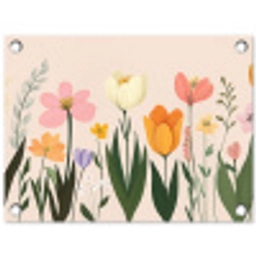 Pasteltinten - Bloemen - Illustratie tuinposter los doek klein -3d