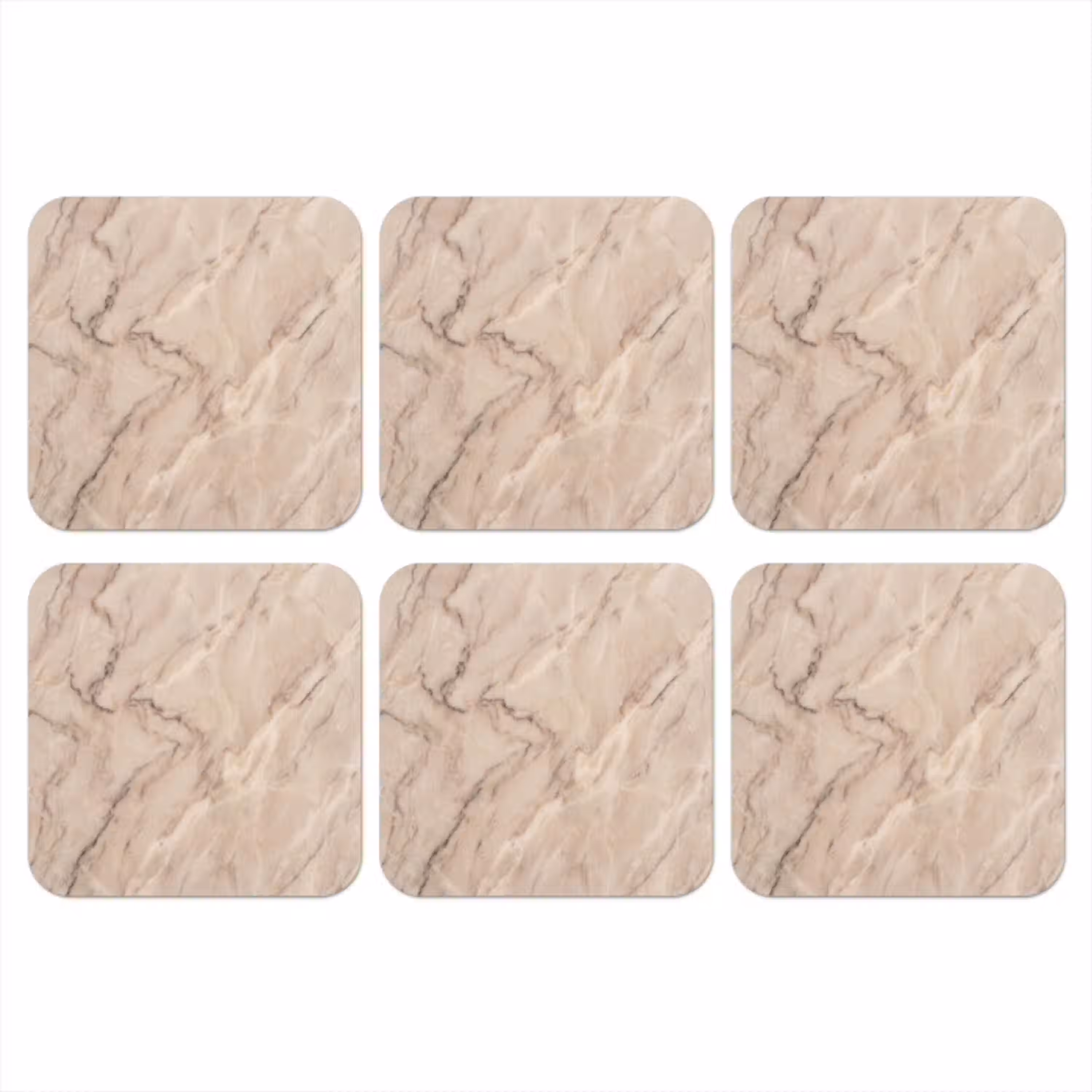 Marmer - Patroon - Abstract - Modern - Beige onderzetter kurk middel -3d