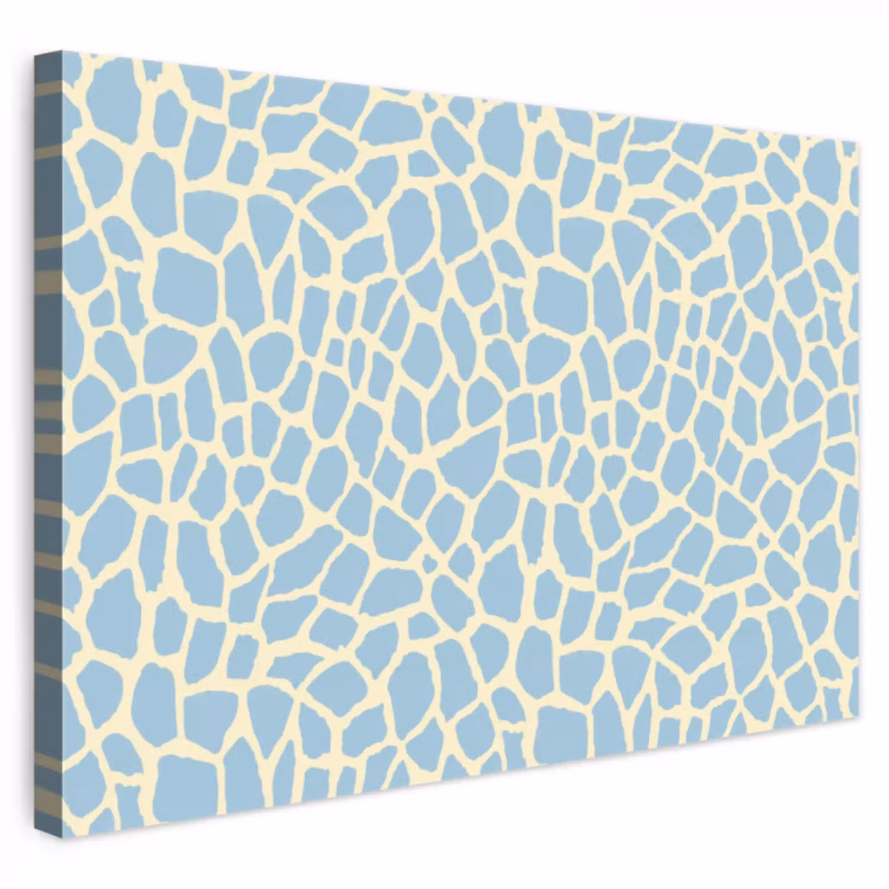 Giraf - Modern - Blauw canvas 2cm klein 34 -3d