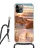 Duin - Planten - Zonsondergang - Strand - Zee Hoesje iPhone 12 Pro met koord klein -3d