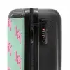 Patronen - Roze bliksem op mintgroen NBS - Handbagage koffer - Kinderen Unisex middel -slot