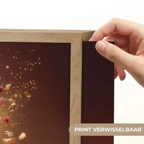 Framboos - Smoothie - Drinken - Roze Light Box met batterij (Wandlamp) middel -USP_websiteprintNL
