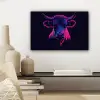 Stier - Neon - Zwart - Kleur canvas 2cm klein -sfeer6
