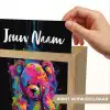 Beer - Verf - Kleurrijk - Knuffeldier Light Box met kabel (Kinderlampje) klein -USP_websiteprintNL
