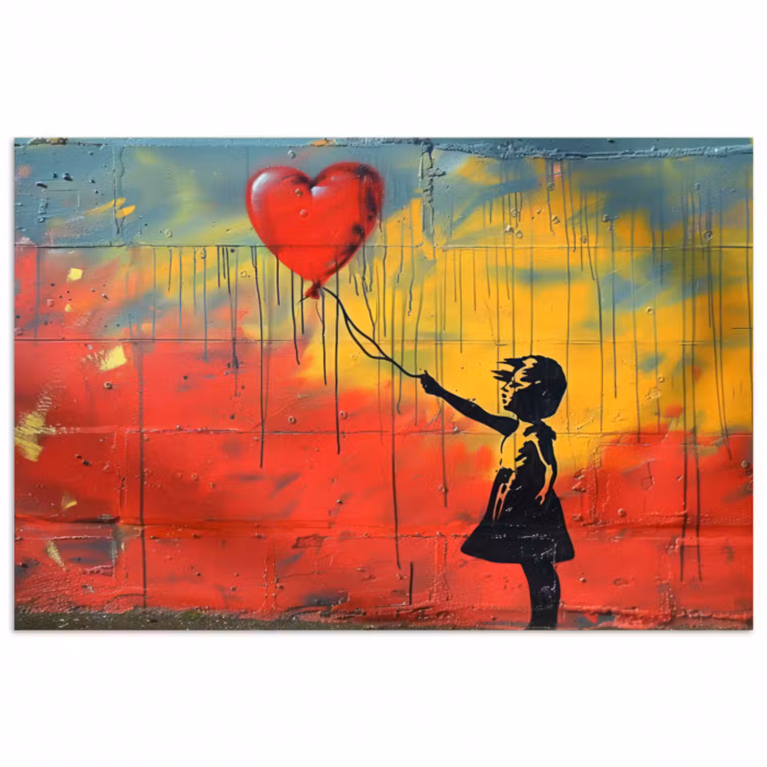 Poster - Banksy - Kunst - Graffiti - Mädchen - Straßenkunst