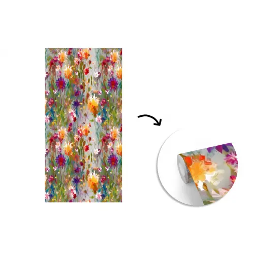 Zomers - Kleurrijk - Patroon - Bloemen fotobehang vinyl groot 64 -3d