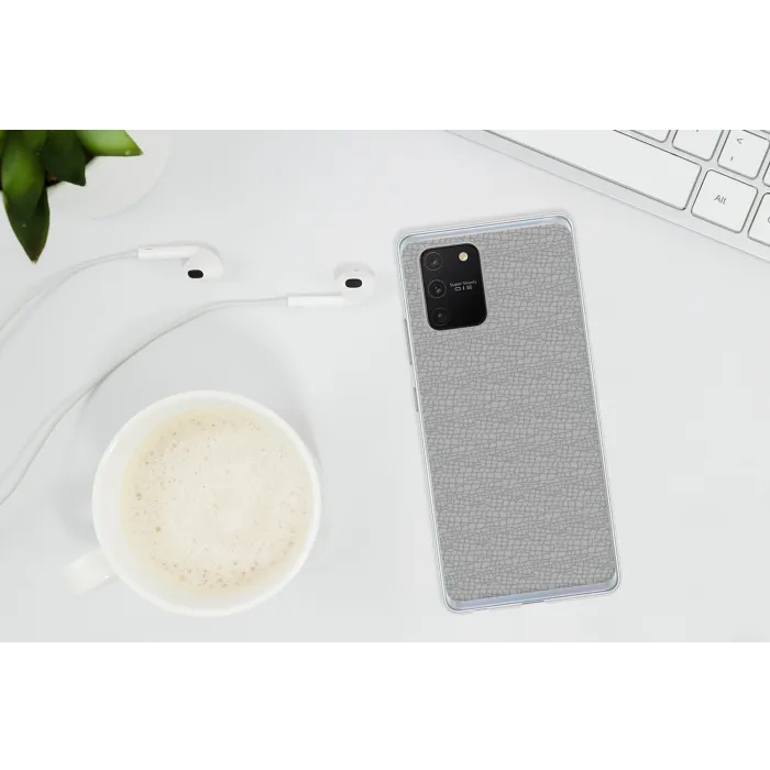 Grijs - Reptiel - Dier - Patroon Telefoonhoesje Samsung Galaxy S10 Lite klein 364 -oordopS10Lite