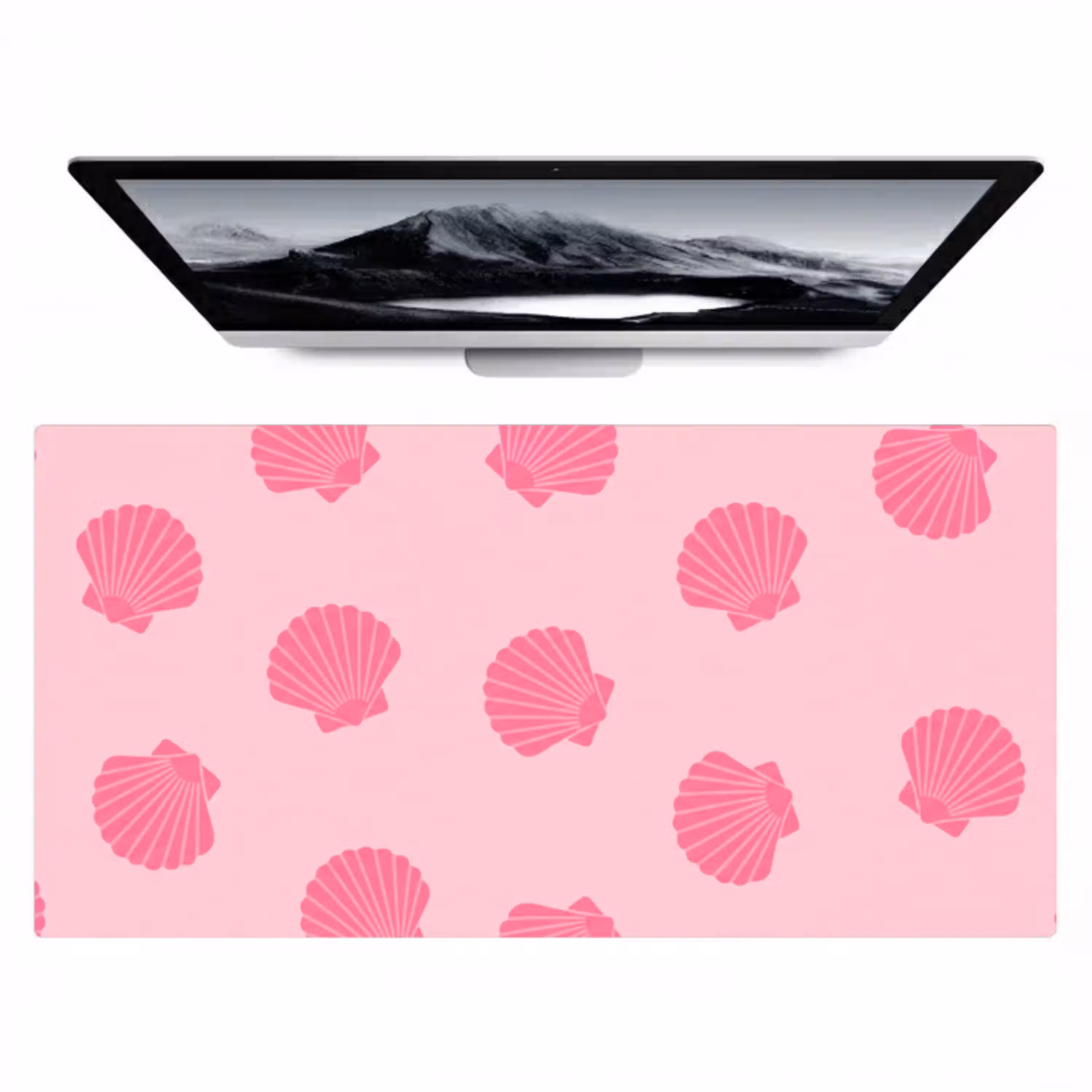 Schelp - Patroon - Zee - Modern - Roze Muismat XXL klein -zzz3d