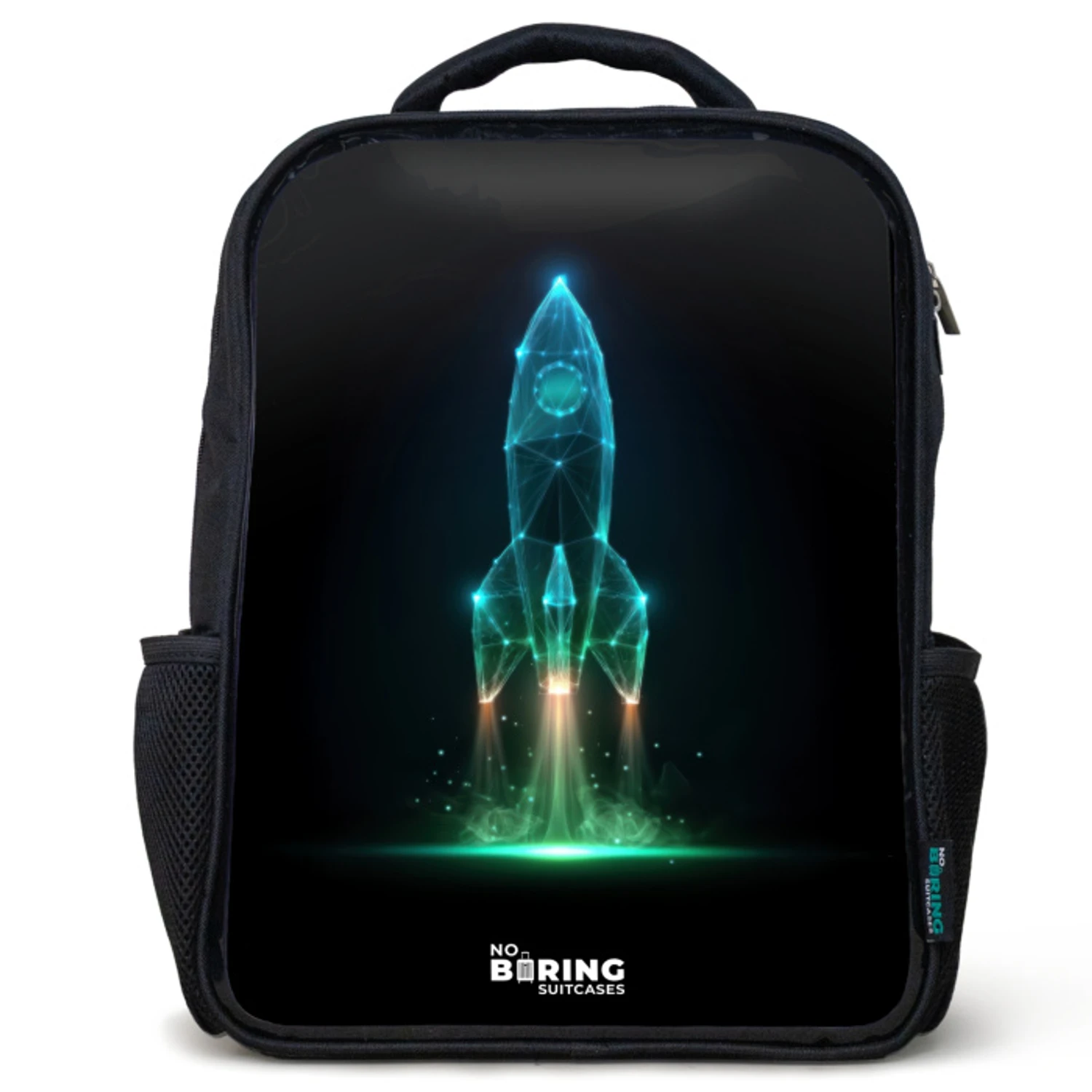 Kids backpack Launching rocket in neon style | Water-resistant | Order ...