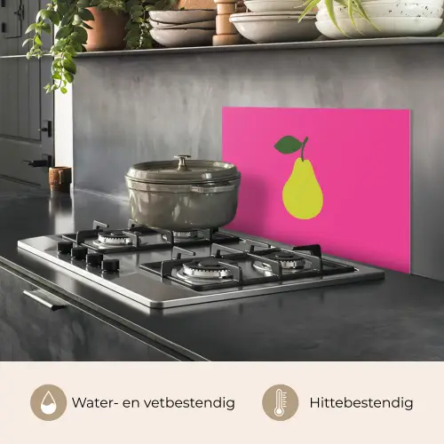 Illustratie - Fruit - Peer - Groen keuken achterwand spatscherm klein -usp_NL