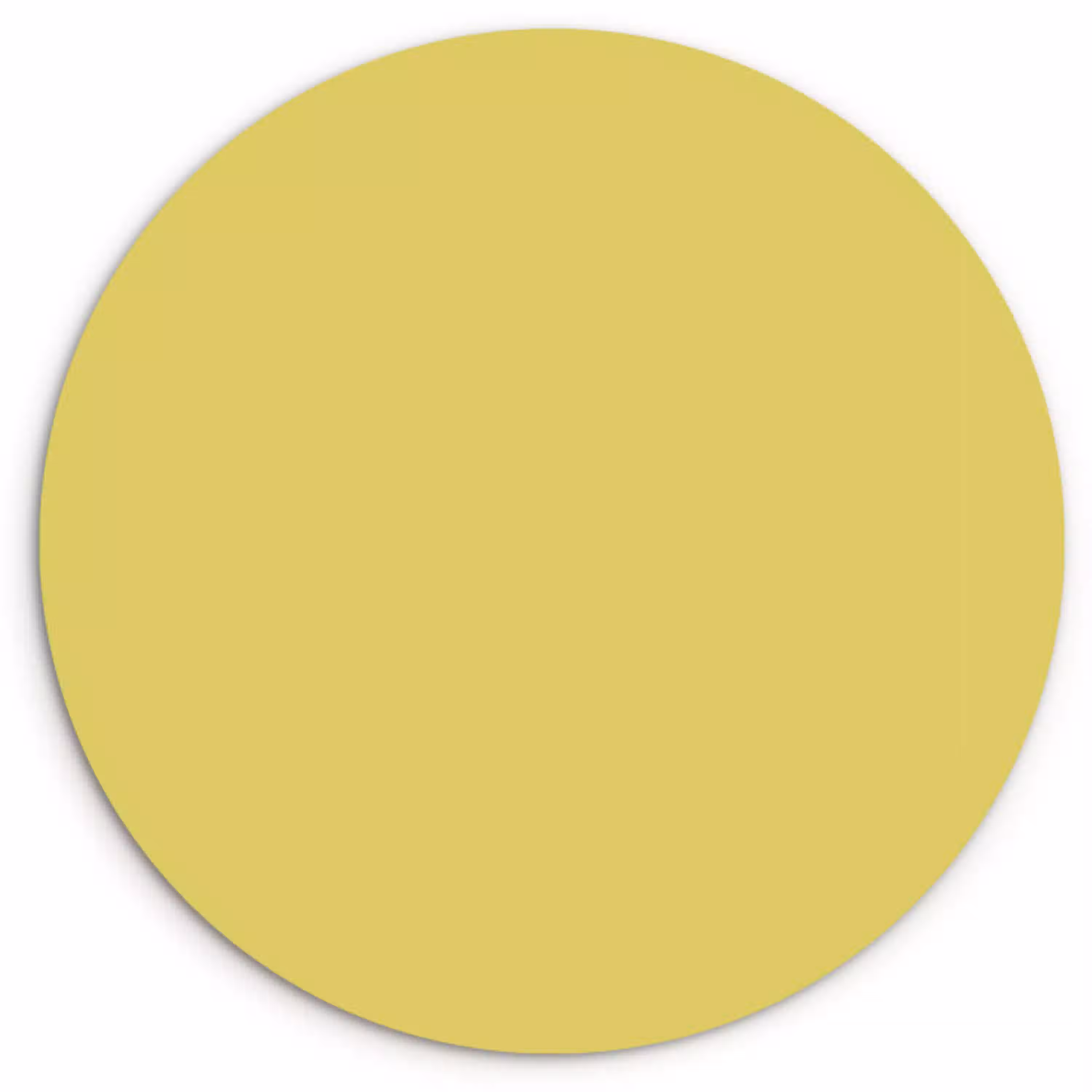 Golden - Ochre - Geel Wandcirkel kunststof plaat 5mm dik klein 188 -3d