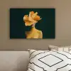 Vrouw - Hoed - Geel canvas 2cm klein -sfeer3