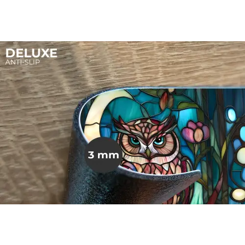 Uil - Mozaïek - Maan - Nacht Placemat vinyl groot -closeup