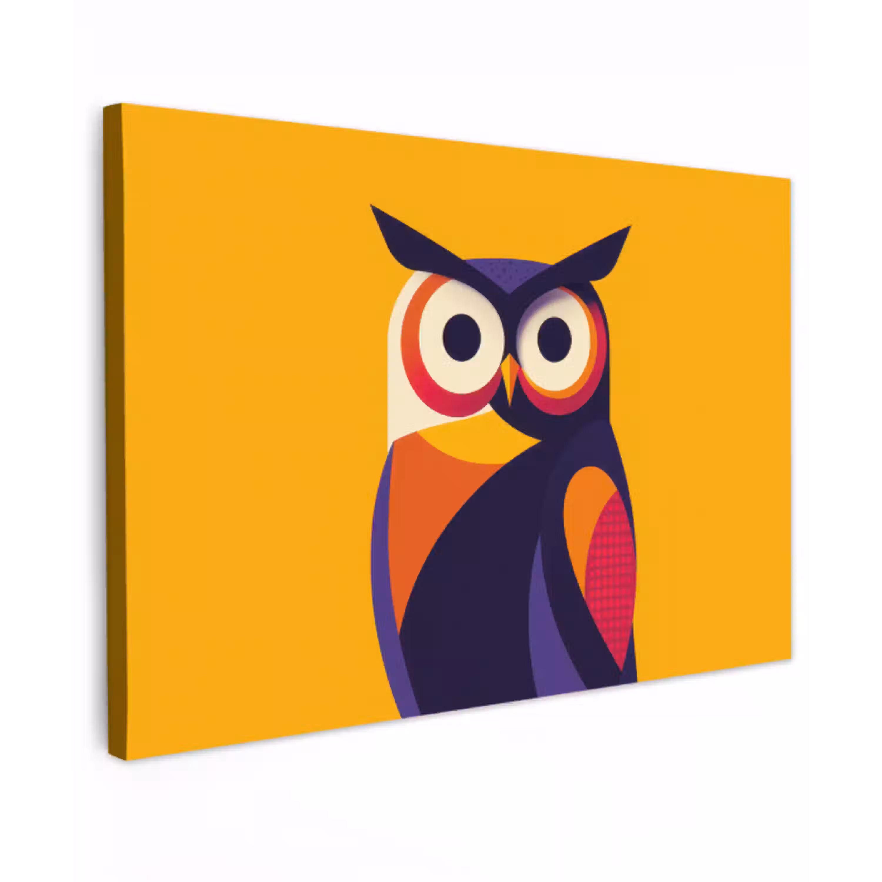 Uil - Grafisch - Kleurrijk - Ogen canvas 2cm klein -z3d