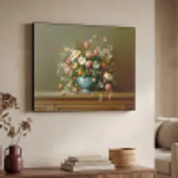 Vaas - Pastel - Kleuren - Bloemen Textielframe - compleet frame klein -sfeer3