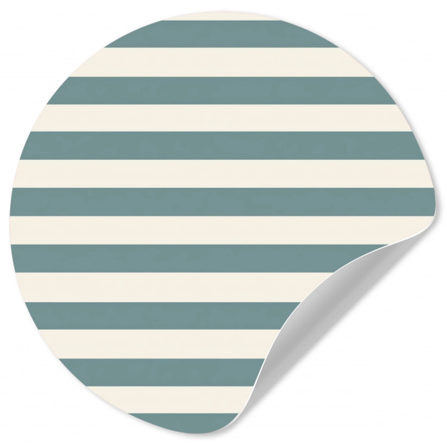 Strepen - Modern - Blauw Wandcirkel behangsticker klein 186 -3d