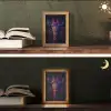 Giraffe - Gekleurd - Verfspatten Light Box met kabel (Tafellamp) klein -sfeer3