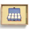 Eieren - Doos - Minimalistisch - Blauw Dienblad Rechthoek middel -z3d_shopping