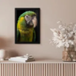 Ara - Portret - Groen fotolijst zwart zonder passe partout klein -sfeer5