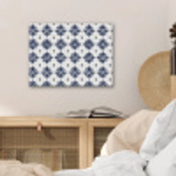 Tegelmotief - Blauw - Wit - Bloem PET vilt klein 837 -sfeer3