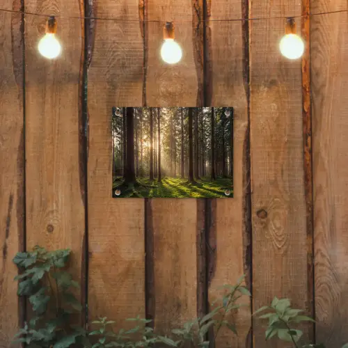 Bos - Gras - Zonlicht tuinposter los doek klein -sfeer1