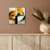 Geel - Abstract - Modern - Vormen aluminium wit klein -sfeer4