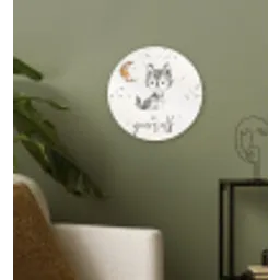 Spreuken - Wolf - Be yourself - Kinderen - Jongens - Meisjes - Waterverf Wandcirkel kunststof plaat 5mm dik klein -sfeer3