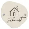 Huis illustratie - Sierlijk Naambord Organisch middel -3d