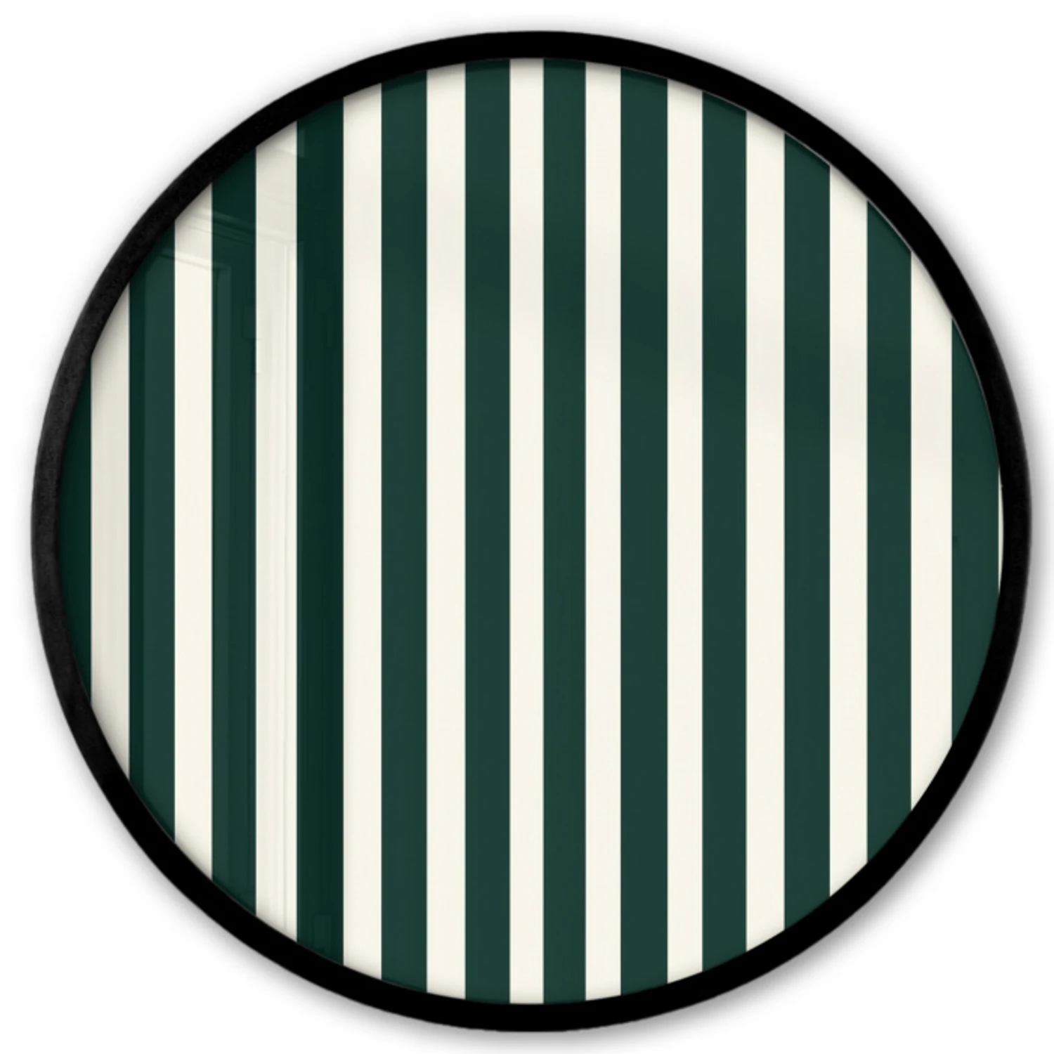 Strepen - Klassiek - Groen Fotolijst rond zonder passe partout klein 856 -3d