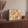 Schijfjes - Fruit - Oranje - Mozaïek Light Box met batterij (Wandlamp) middel -sfeer2
