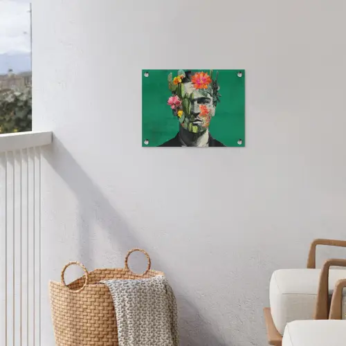 Man - Planten - Groen tuinposter los doek klein -sfeer8