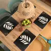 Blad - Wit - Minimalistisch Placemat vinyl groot -zzsfeer5_Kitchenyeah-website