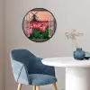 Doorkijk - Tulpen - Bloemen - Molen - Raam Fotolijst rond zonder passe partout klein -sfeer2