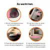 Roze - Gestreept - Belle Inductie beschermer vinyl 3mm klein -zzzzzzz-td-werking