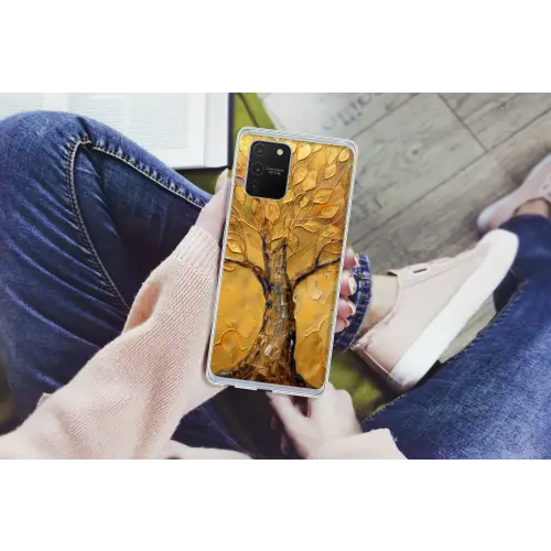 Goud - Boom - Abstract - Modern Telefoonhoesje Samsung Galaxy S10 Lite klein -handS10Lite
