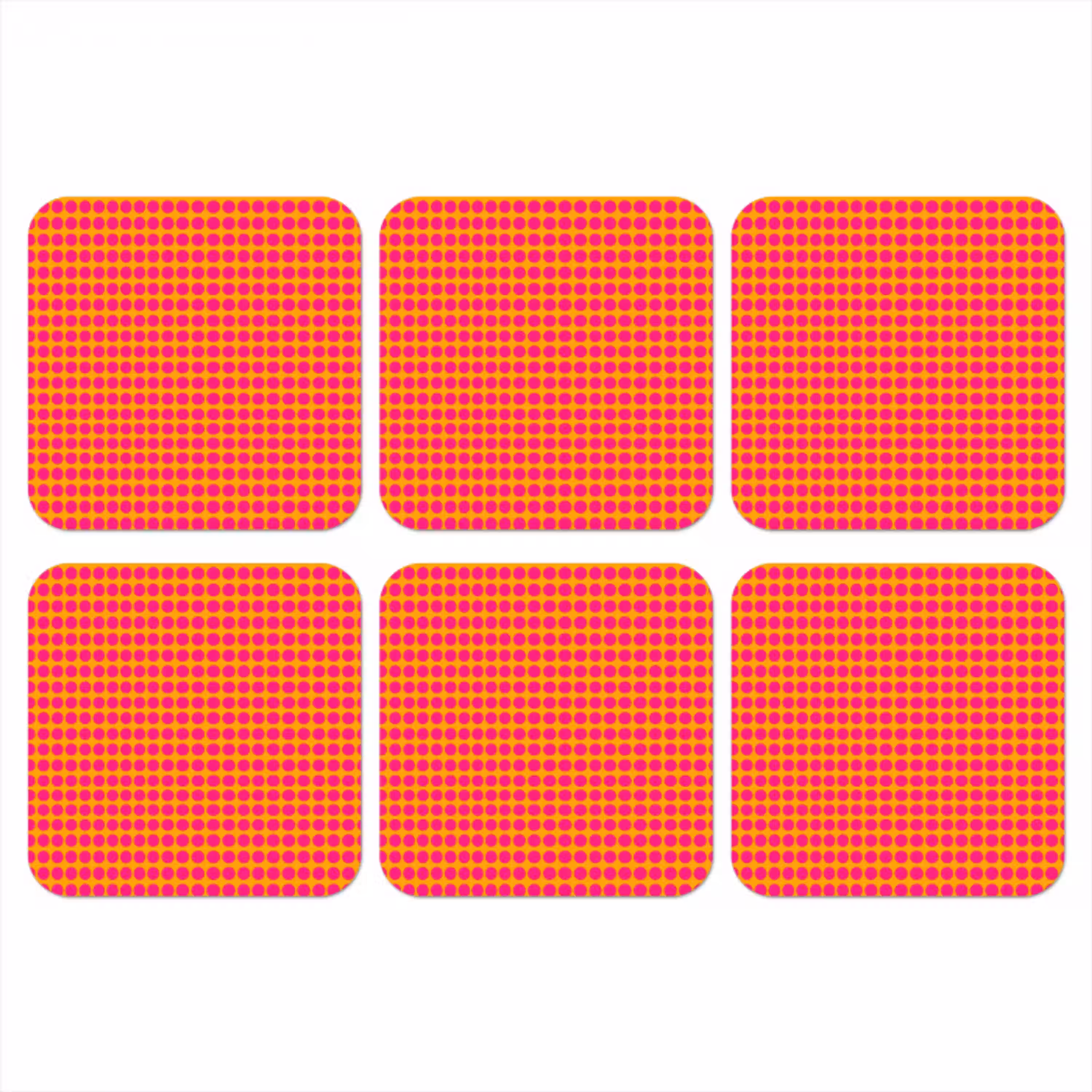 Stippen - Patroon - Oranje onderzetter kurk middel 366 -3d