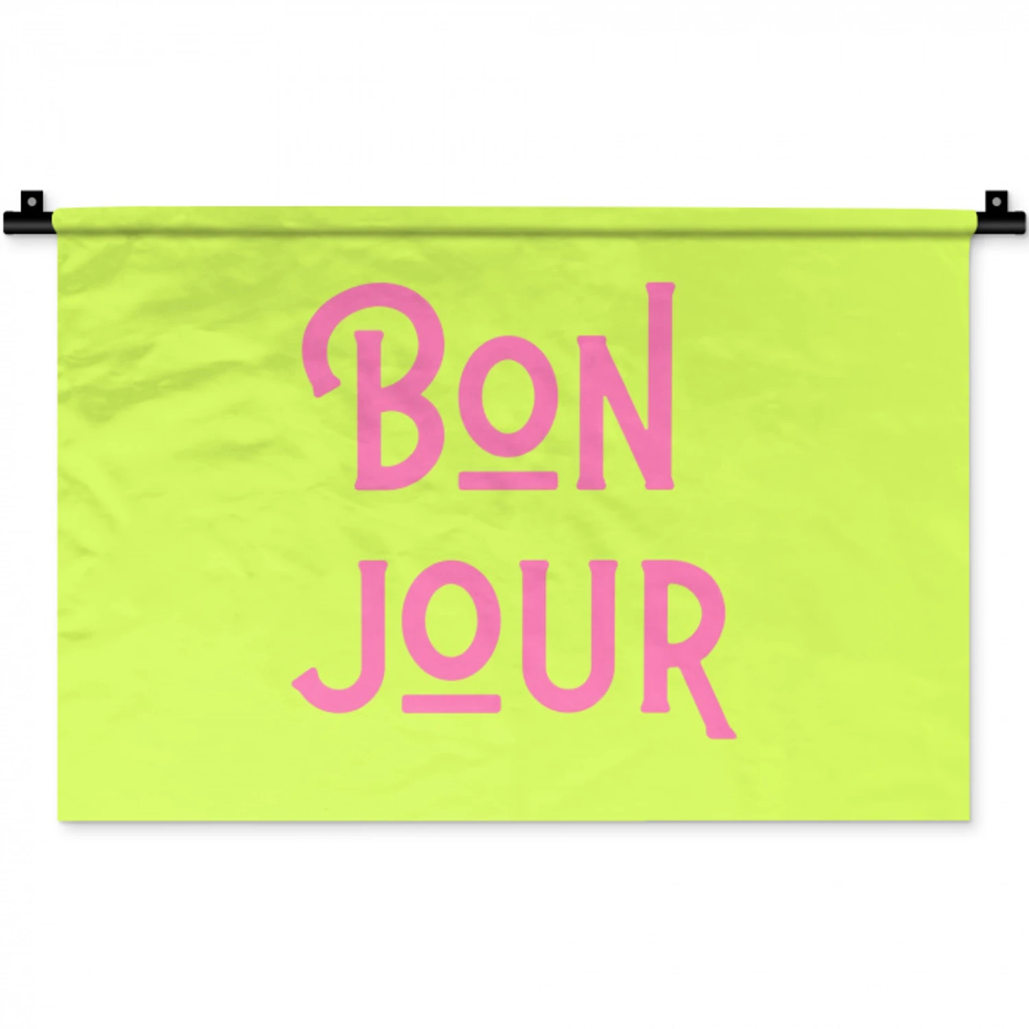 Groen - Roze bonjour - art-deco Wandkleed katoen klein -zz3d