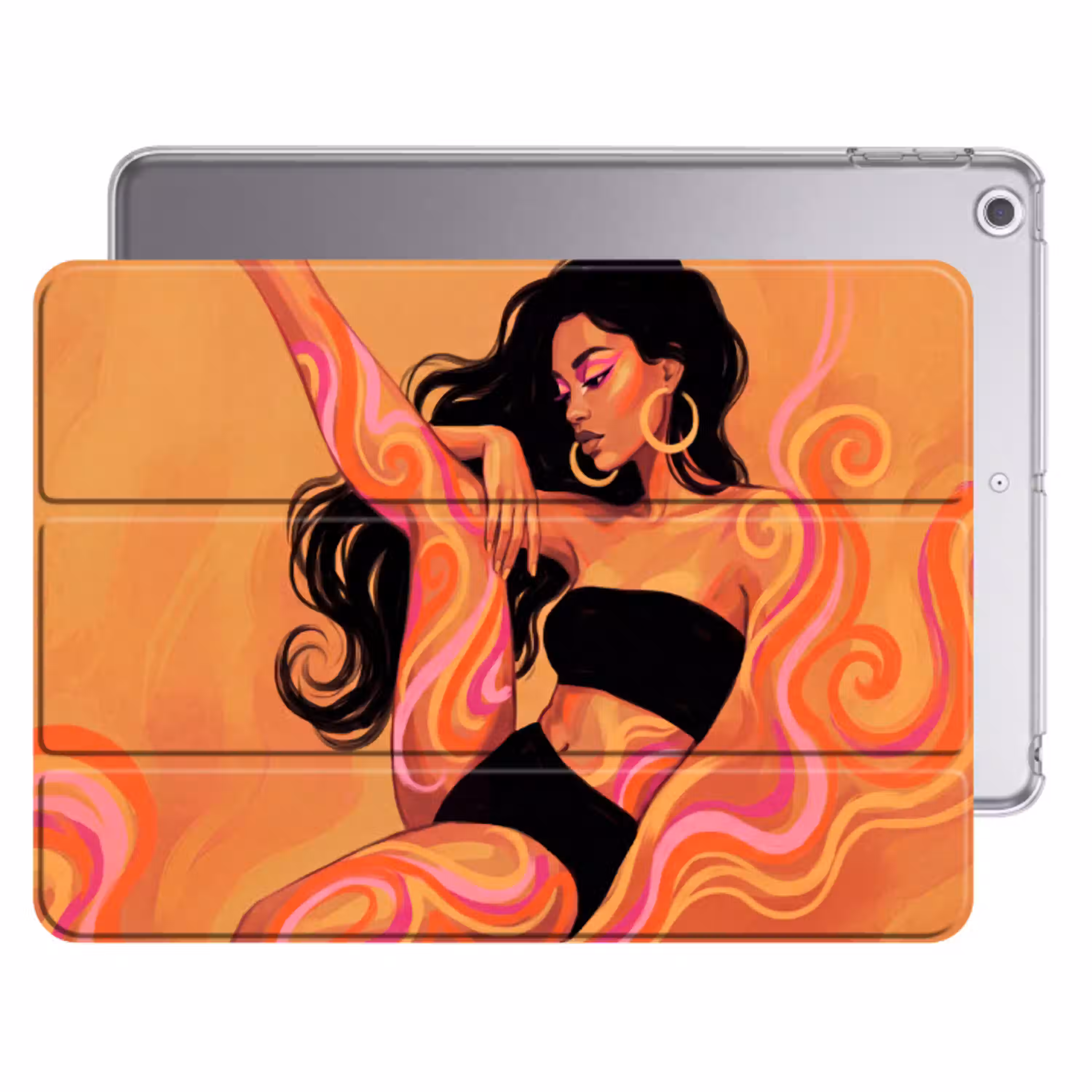 Vrouw - Portret - Abstract - Modern - Kleurrijk Apple iPad 2017 middel -threedimensional_3d_global