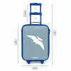 Blauw met Pteranodon dino Kinderkoffer - Blauw klein -productfoto_formaten