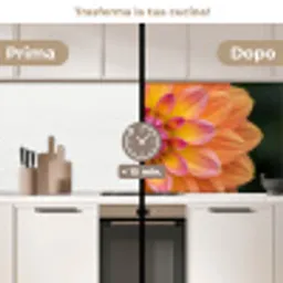 Dahlia - Bloem - Oranje keuken achterwand 2 middel -voor-na2_IT