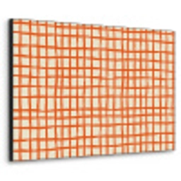 Patroon - Lijnen - Oranje Textielframe zwart klein 947 -3d