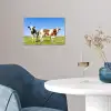 Koeien - Boerderij - Gras- Natuur - Dieren poster papier klein -sfeer3