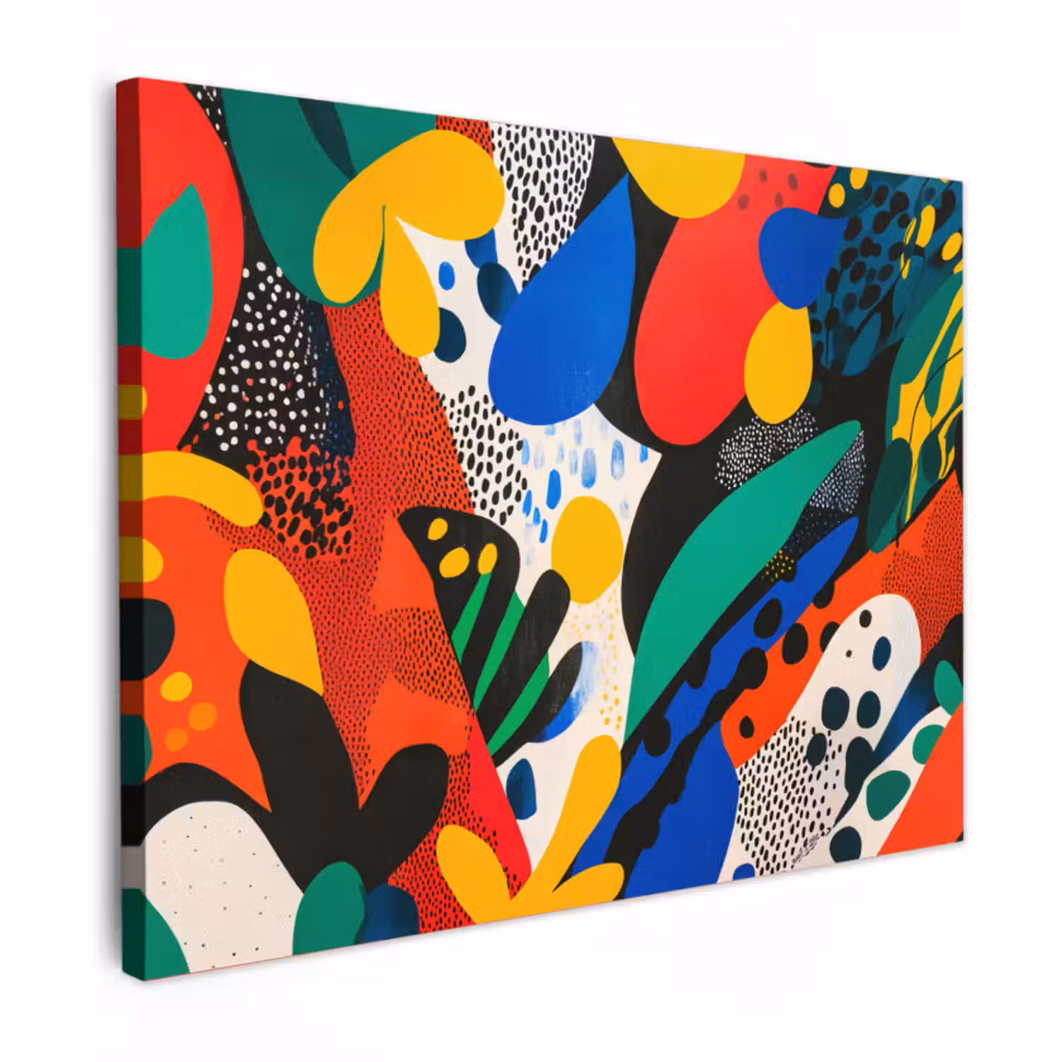Canvas schilderij - Abstract - Planten - Vormen - Kleurrijk