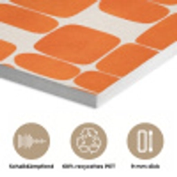 Patroon - Retro - Oranje PET vilt klein 837 -closeup_DE