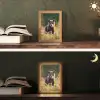 Beer - Bloemenveld - Gras Light Box met kabel (Tafellamp) klein -sfeer3