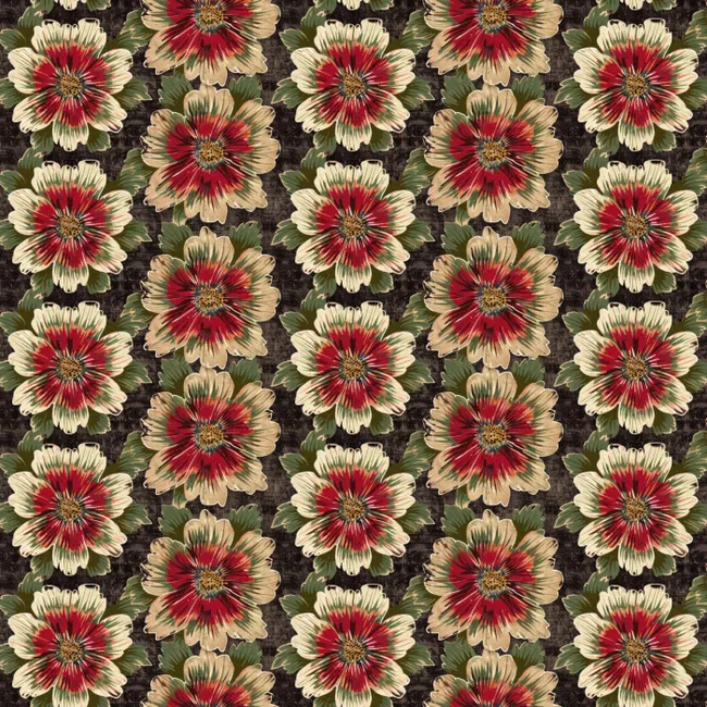 Behang - Bloemen - Klassiek - Patroon - Rood
