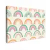 Regenboog - Zachte tinten - Strepen - Stippen canvas 2cm klein -z3d