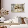 Boom - Bladeren - Abstract - Wit Wandkleed katoen klein -sfeer1